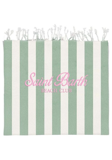 Telo MC2 Saint Barth donna FOUTASLIGHT04436H53 verde salvia a bande MC2 SAINT BARTH | Teli mare | FOUTASLIGHT04436H53